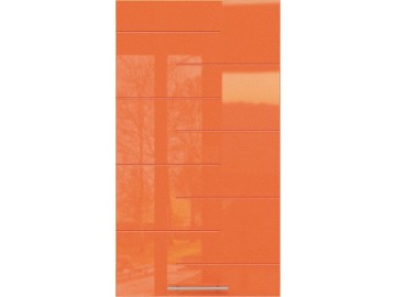 60H h. skříňka 2-dveřová TECHNO bk/oranžová metalic