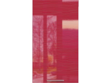 60D1S d. skříňka 2-dveřová se zásuvkou VALERIA bk/red stripe